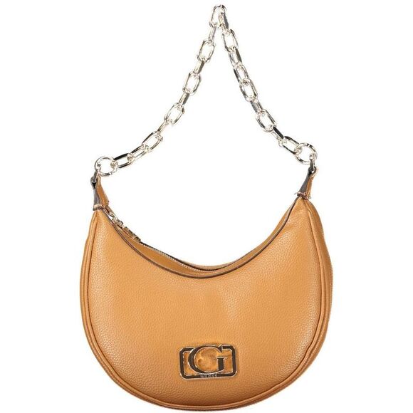 Guess Jeans Chain Strap Hobo Bag Women Brown Handbags